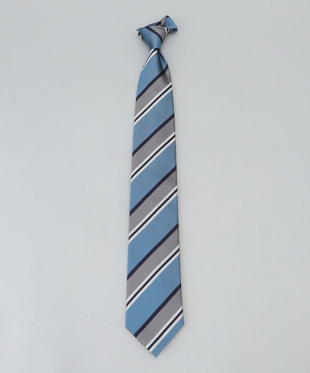 GOTAIRIKU 日本縫製/オリジナル柄【Fermo Fossati】ネクタイ_レジメンタル ターコイズブルー系1