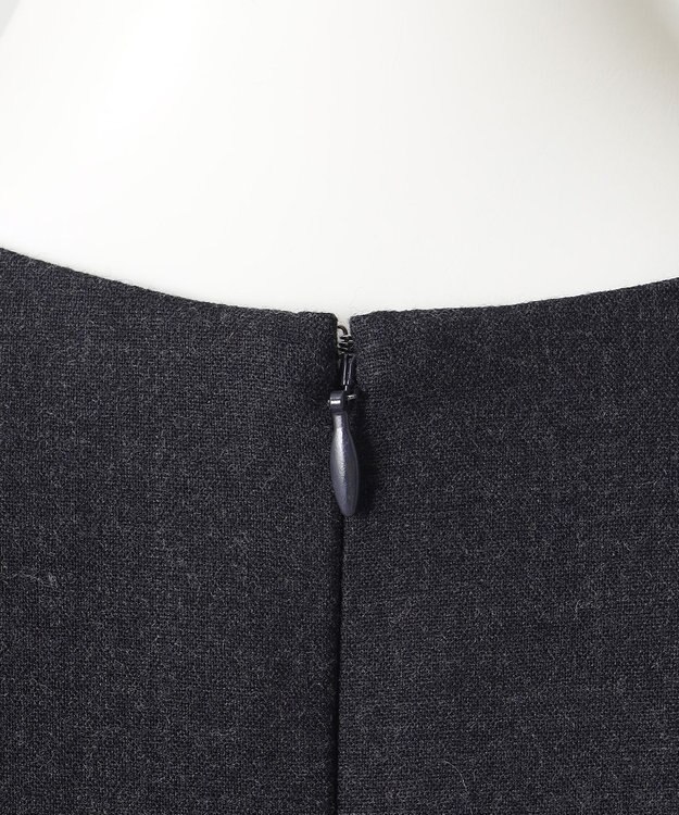 23区 【R(アール)】ウールダブルクロス ランダムヘムワンピース グレー系