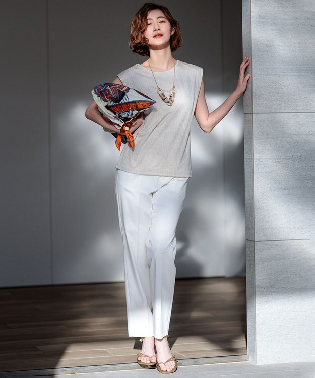 23区 S 【洗える】マルチ機能 プルオーバー カットソー ベージュ系