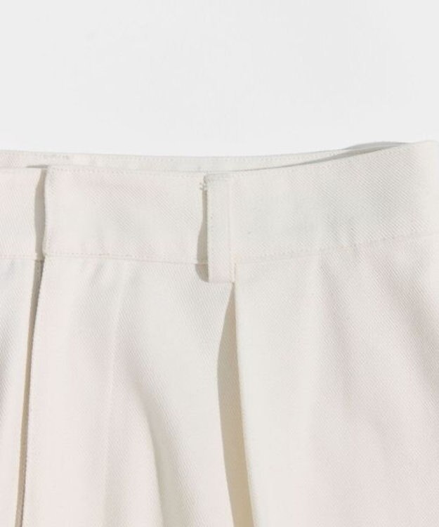 LENO ONE  FOWARD PLEATS CHINO TROUSERS ワンタックチノパンツ WHITE