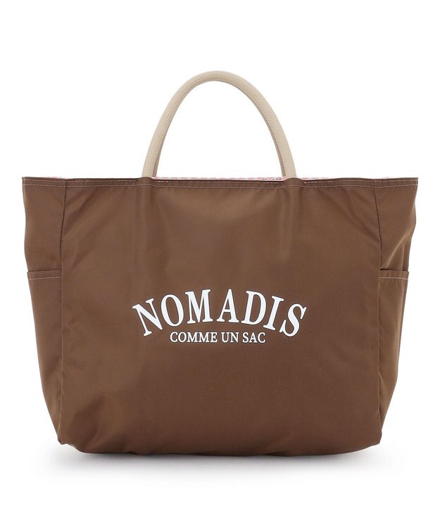 23区 【23区別注/WEB&一部店舗限定】NOMADIS SAC ストライプ ロゴ トートバッグ ブラウン系
