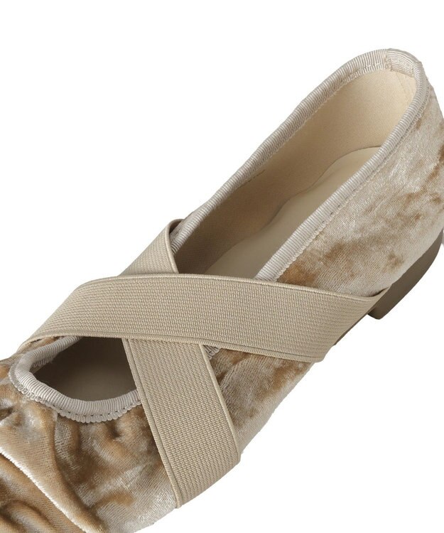 AMERICAN HOLIC ギャザークロスバレエシューズ Beige