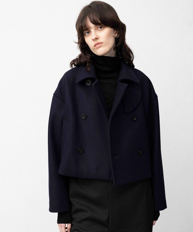 NAVE 【Nave】ダブルメルトン ショートPコート ネイビー系