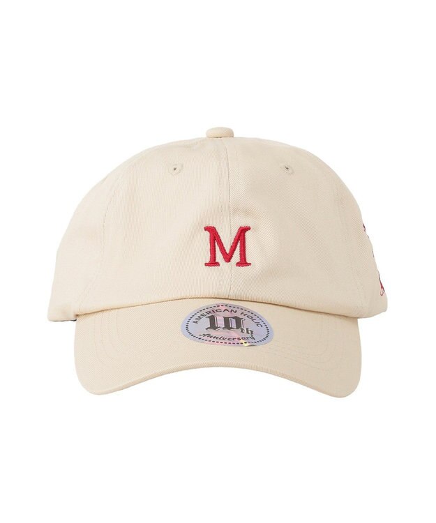 AMERICAN HOLIC 【Mickey&Friends】イニシャル刺繍CAP Ivory