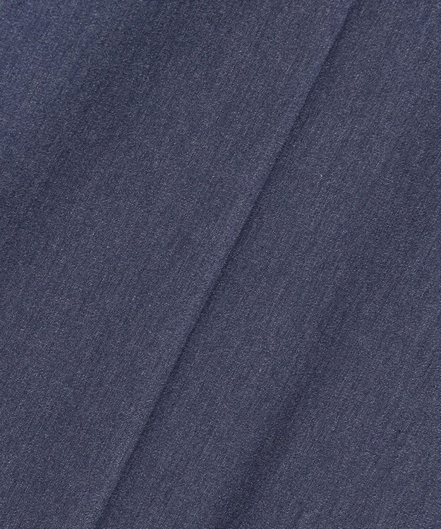 ANY SIS S エアリーストレッチ テーパードパンツ シャンブレーブルー