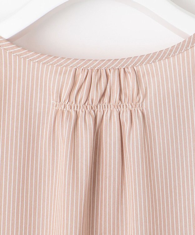 J.PRESS LADIES S 【WEB限定カラーあり・洗える・イージーケア】 アーネストストライプ スリットネック カットソー ピンク系1