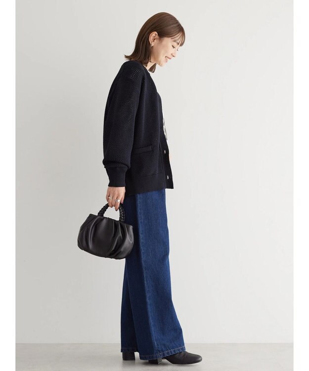 AMERICAN HOLIC エコカルットクルーネックカーディガン Navy