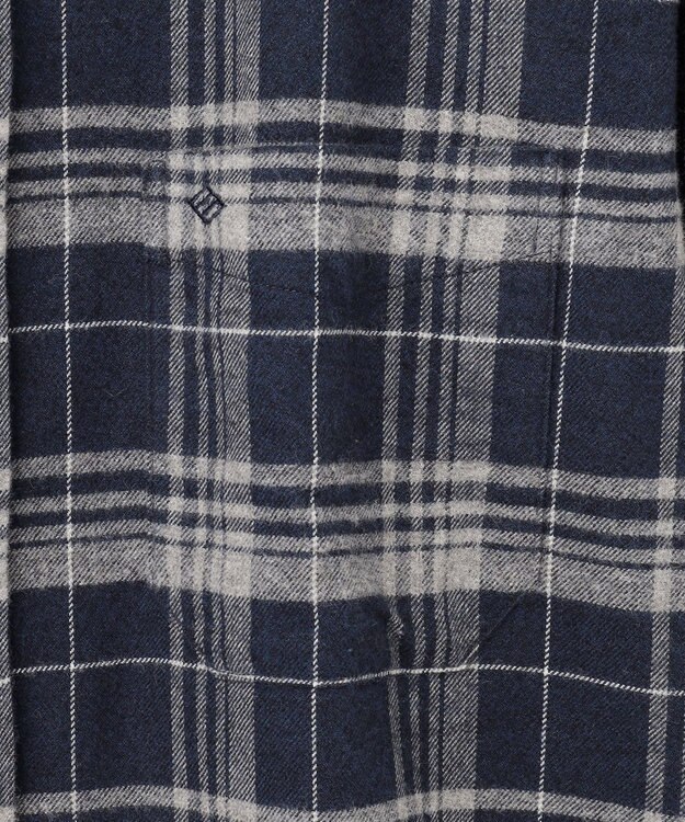 JOSEPH ABBOUD 【オーガニックコットン】ビッグチェック フランネルシャツ ネイビー系4