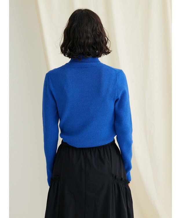CRAFT STANDARD BOUTIQUE リブタートルネックニットプルオーバー Blue