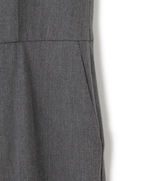 23区 L 【洗える】ドライ2WAYストレッチ サロペット グレー系