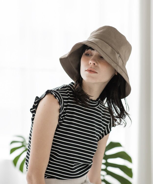 MOONBAT 【一級遮光/UVカット】UVラフィネハット（つばの広さノーマル）速乾/接触冷感/手洗いOK/サイズ調整可能/抗菌防臭加工 モカブラウン