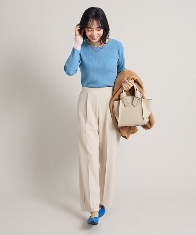 Green Parks ・Ｐｅｔｉｔ　Ｆｌｅｕｒ　タックテーパードパンツ Ivory