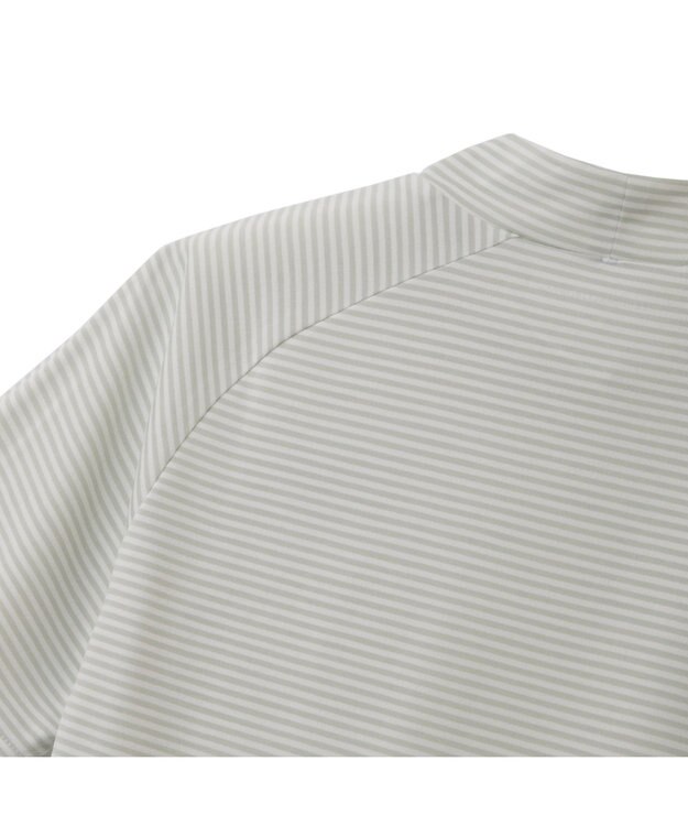 ZERO HALLIBURTON メランジ ボーダー モックネックTシャツ 82835 W4S4a レディースゴルフ シルバーグレー杢