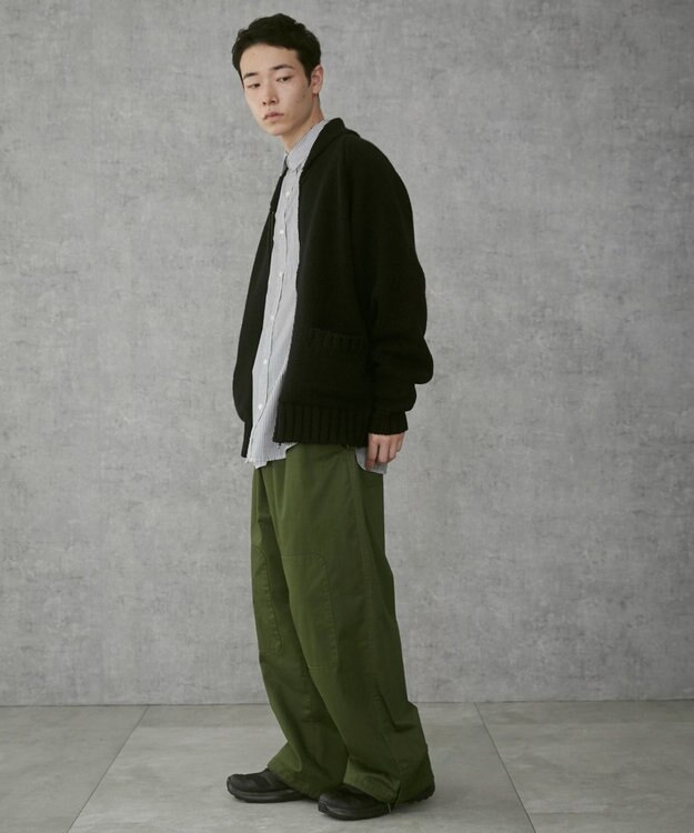 WEGO 【ユニセックス着用ITEM】カウチンニットカーディガン ブラック