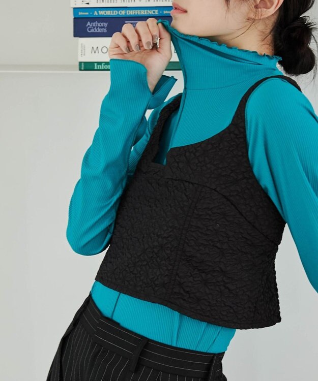 WEGO ソフトタッチカラーリブロンT ターコイズ