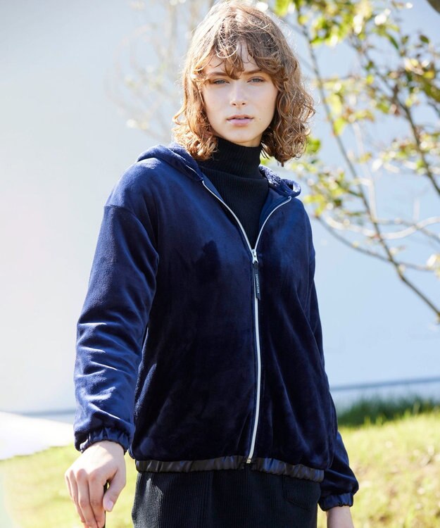23区GOLF 【23Fondation/WOMEN】フーディジップ パーカー ネイビー系