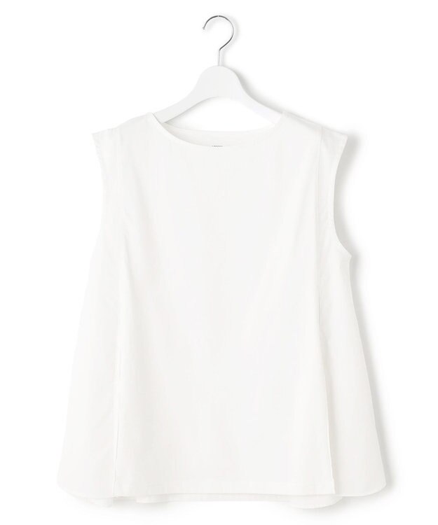 J.PRESS YORK STREET 【WOMEN】ファブリックポイント ノースリーブプルオーバー ホワイト系