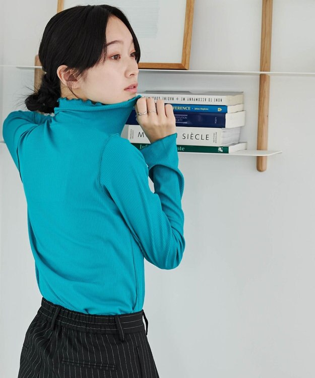 WEGO ソフトタッチカラーリブロンT ターコイズ