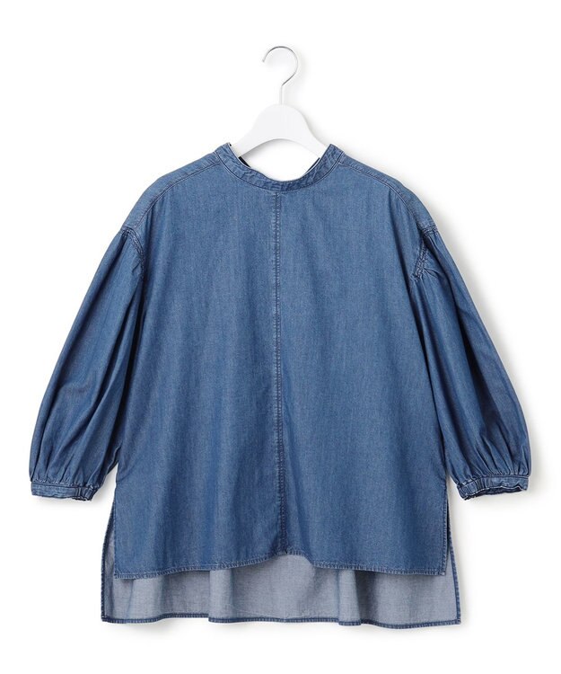 23区 【SLOW/一部店舗限定】ライトオンス デニム バックリボン ブラウス ブルー系