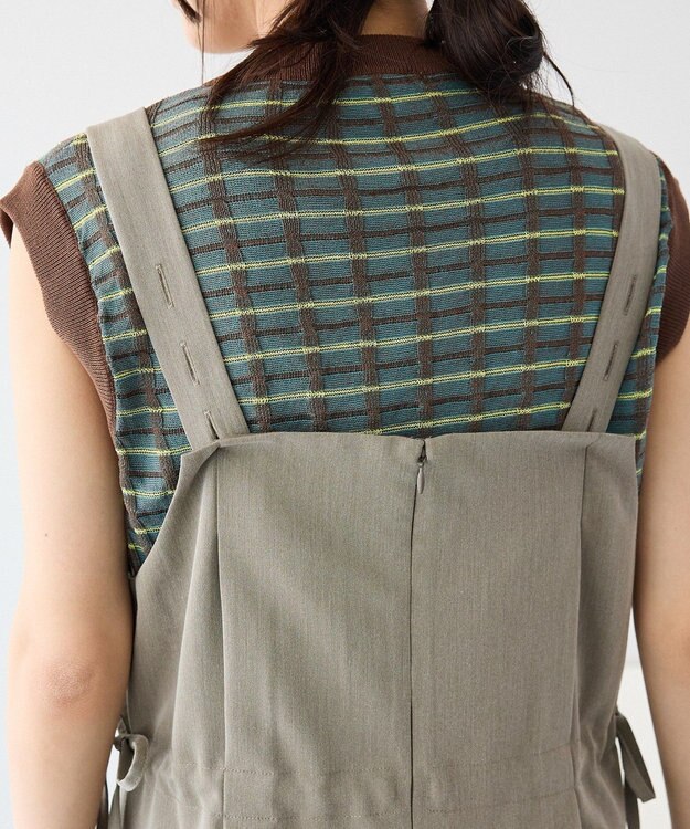 CRAFT STANDARD BOUTIQUE サイドギャザージャンパースカ－ト Gray Beige