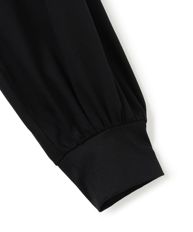 23区 S 【洗える】ハイネック フォルム ロングTシャツ ブラック系