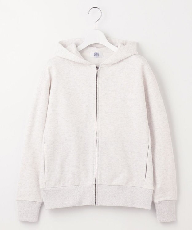 J.PRESS LADIES URAKE フーディー ジップアップ パーカー ホワイト系