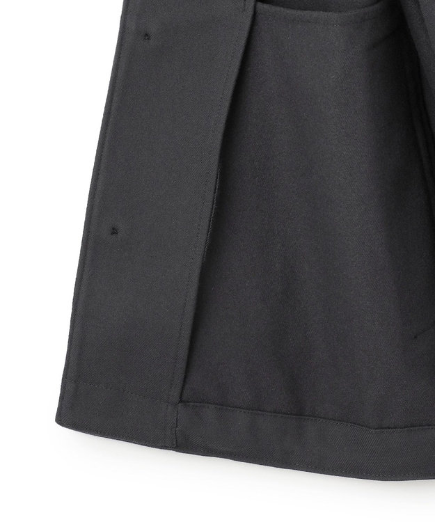 UNFILO MENS 【男女兼用】フラノライク ショートブルゾン [24年秋冬商品] チャコール グレー