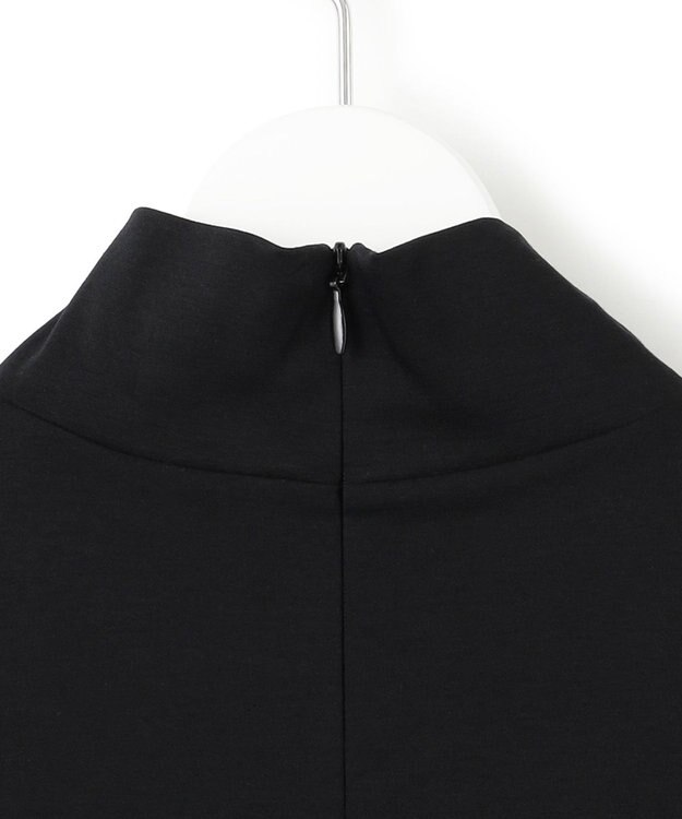23区 S 【洗える】ハイネック フォルム ロングTシャツ ブラック系