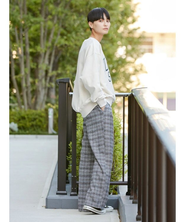 AMERICAN HOLIC ネップ裏毛ロゴスウェット Oatmeal