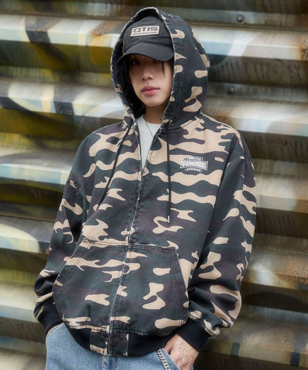 WEGO ワーカーズフードブルゾン 柄1