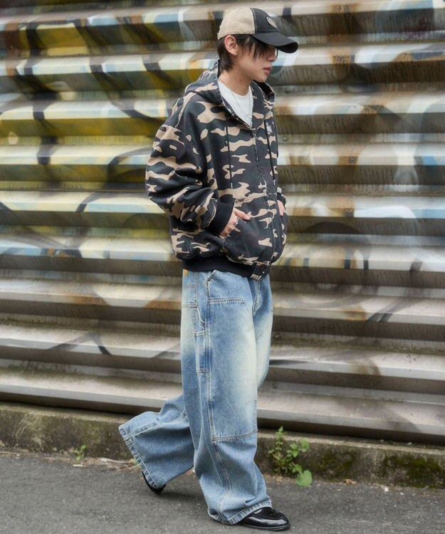 WEGO ワーカーズフードブルゾン 柄1