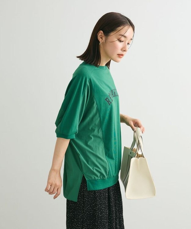 Green Parks ナイロンドッキングロゴチュニック Green