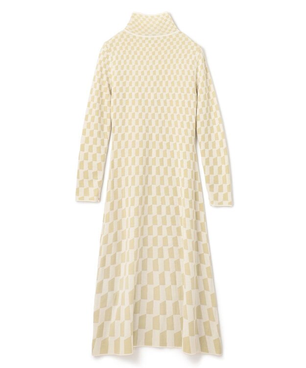 JOSEPH ファインアルコーブジャガード　ニットドレス Pale Olive/Ivory