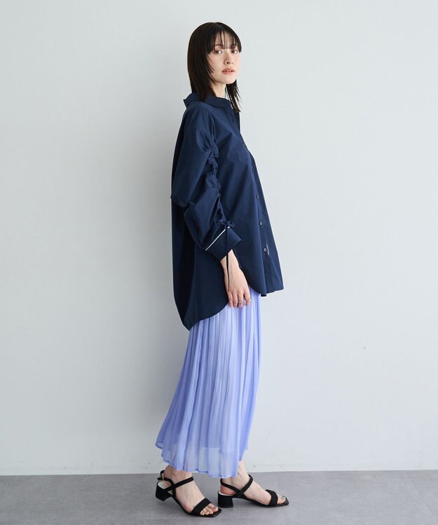 YECCA VECCA イージーケアドロストシャツ Stripe