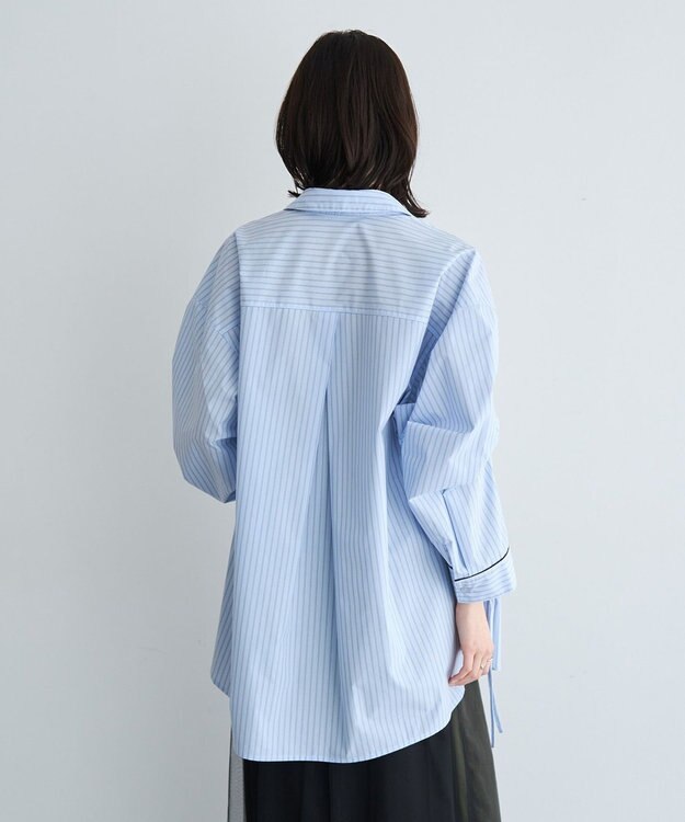 YECCA VECCA イージーケアドロストシャツ Stripe