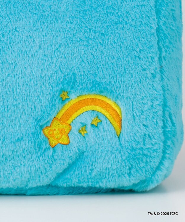 MOONBAT Care Bears(ケアベア) フェイクファーバッグ A4サイズ 手洗い可能 ミントグリーン