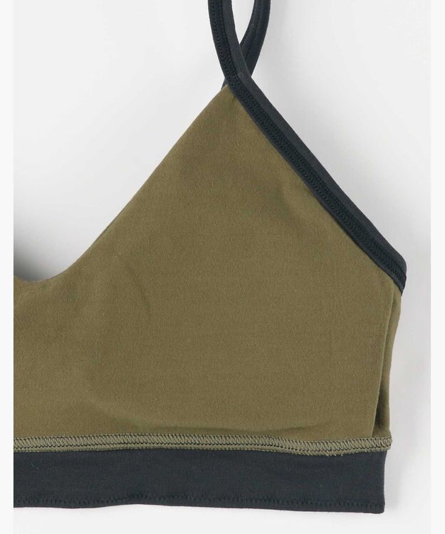 une nana cool 綿ベア天竺 カラーブロッキング ノンワイヤーブラジャー OV