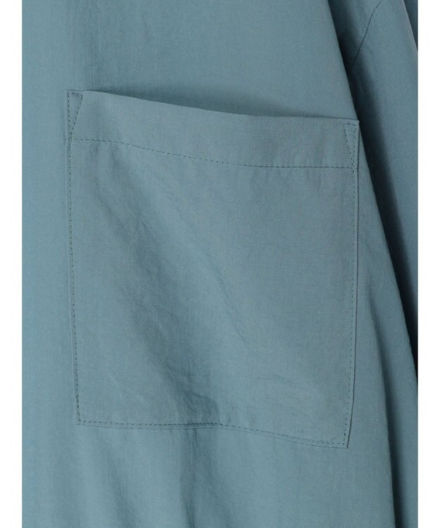 Green Parks ミディ丈ドロストシャツワンピース Blue