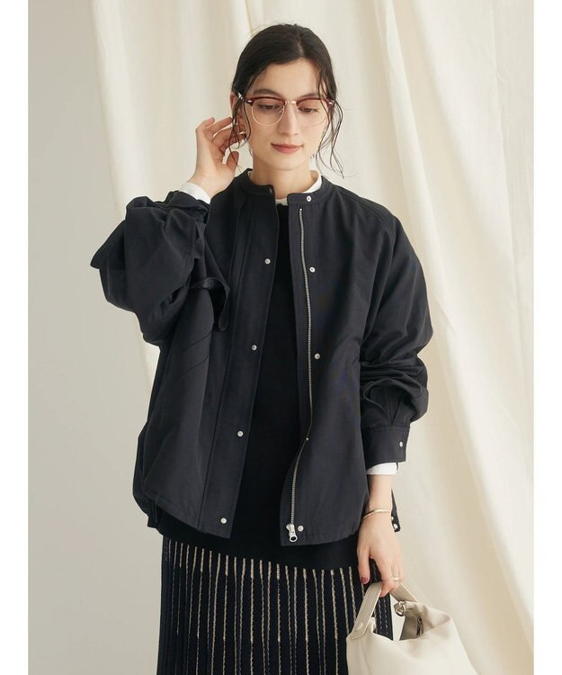 CRAFT STANDARD BOUTIQUE 綿ナイロングログランブルゾン Black