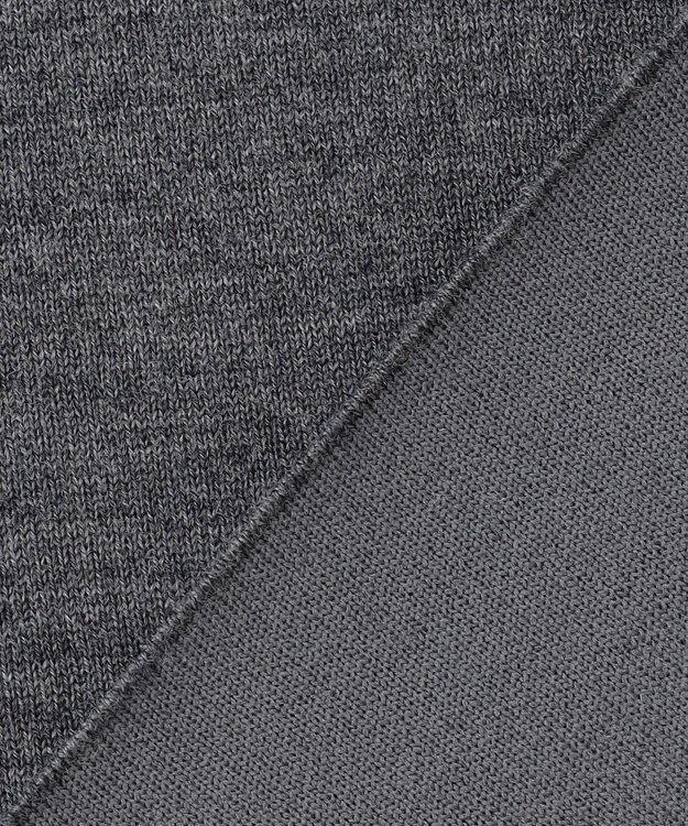 ICB 【洗える】 シルキーウールダブルフェイス ニットプルオーバー ミディアムグレー