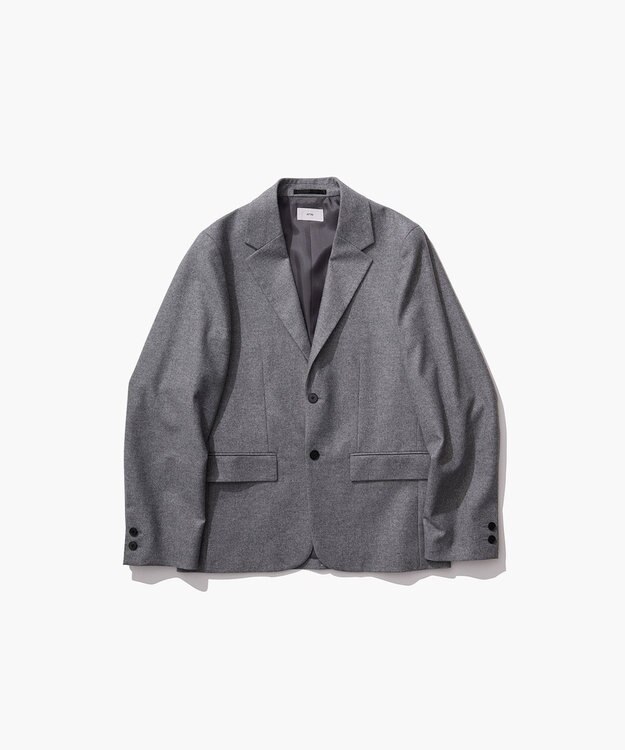 ATON MERINO COLLEGE FLANNEL | テーラードジャケット - UNISEX TOP GRAY