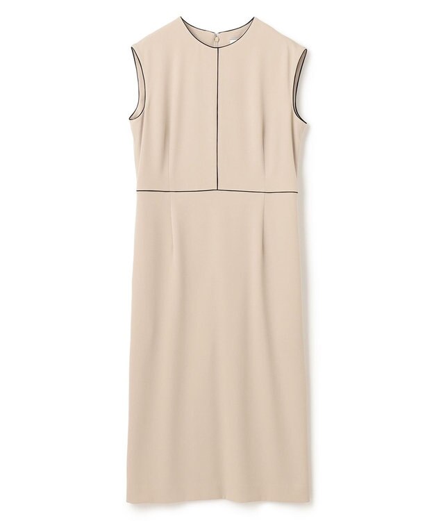 BEIGE， 【L-size】CINDY / クルーネックドレス Sand × Black