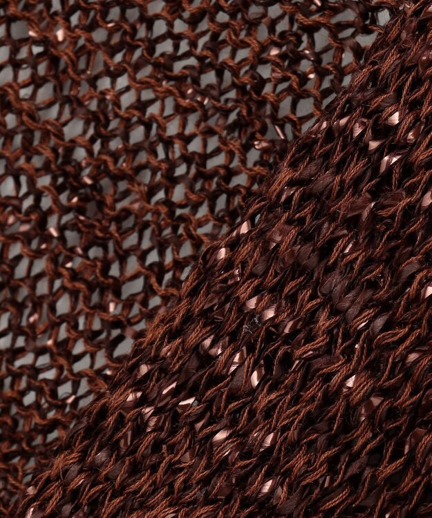 ICB L ルレックスペーパーテープ カーディガン マルーン系