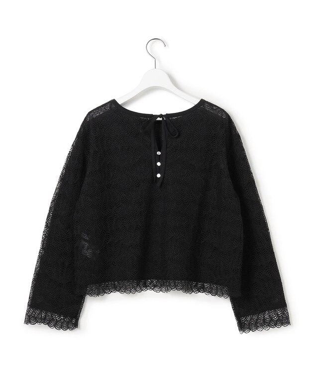 23区 L 【先行予約】ラッセルレース 2WAY ニット ブラック系