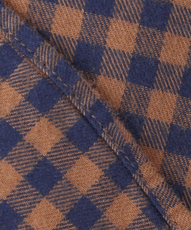 J.PRESS MEN 【WEB・一部店舗限定】フランネルギンガムチェックシャツ / B.D. ブラウン系3