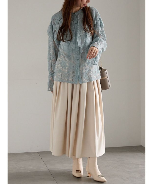 Te chichi レースフリルレイヤードブラウス《2025winter catalog item》 ミント