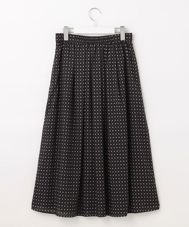 J.PRESS LADIES 【洗える】 ジオメトリック ギャザー スカート グレー系5