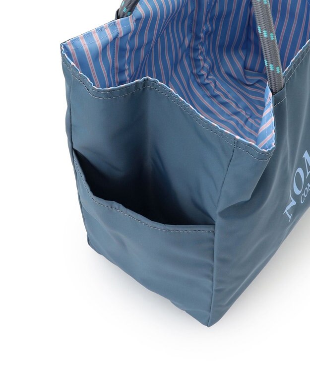 23区 【23区別注/WEB&一部店舗限定】NOMADIS SAC ストライプ ロゴ トートバッグ ブルーグレー系