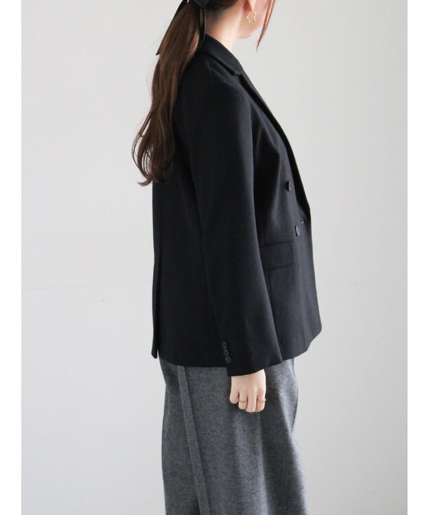 Te chichi ウール混ジャージーテーラードジャケット ブラック