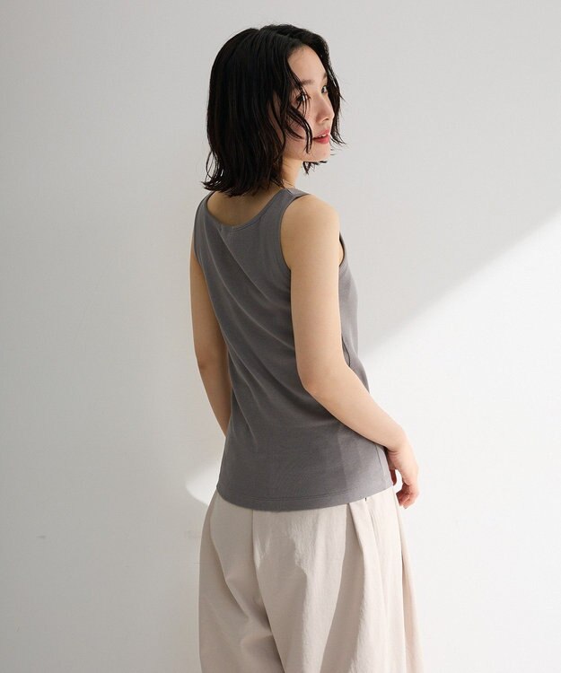 Green Parks 機能付テレコリブタンクトップ Gray